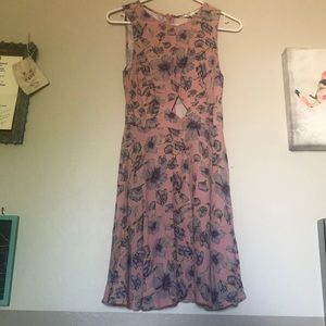 Pink and purple floral dress